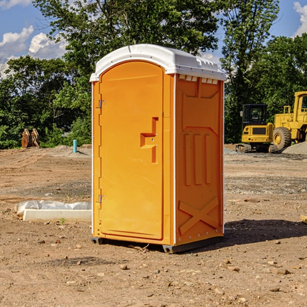 how often are the portable restrooms cleaned and serviced during a rental period in Doland SD